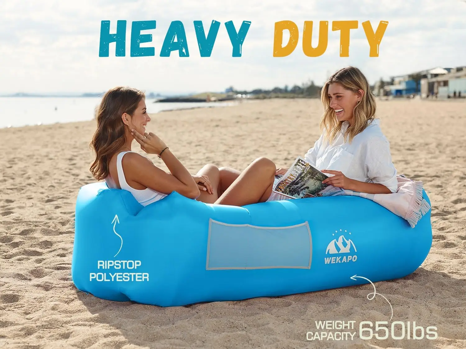 Inflatable Lounger Air Sofa Chair–Camping & Beach Accessories–Portable Water Proof Couch for Hiking,Picnics, Outdoor