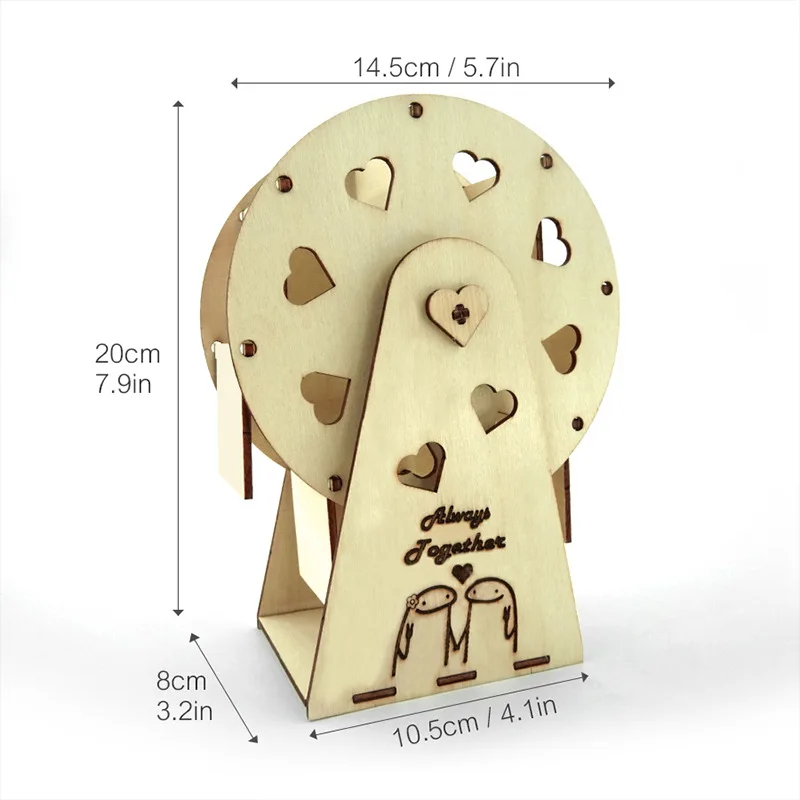 

Custom wooden 3D jigsaw puzzle Ferris wheel photo album ornament