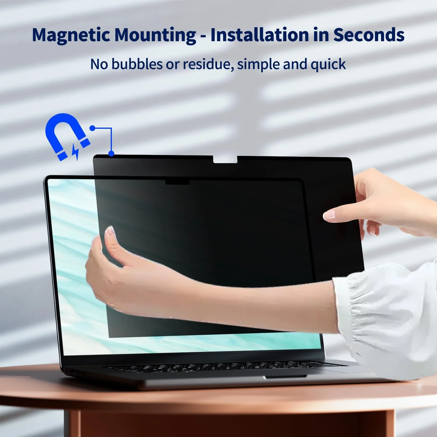Magnetic Privacy Screen for MacBook Air 15 Inch 2023-2026 M2 M3 M4 M5 Removable Matte Laptop Shield Anti Glare Blue Light Filter