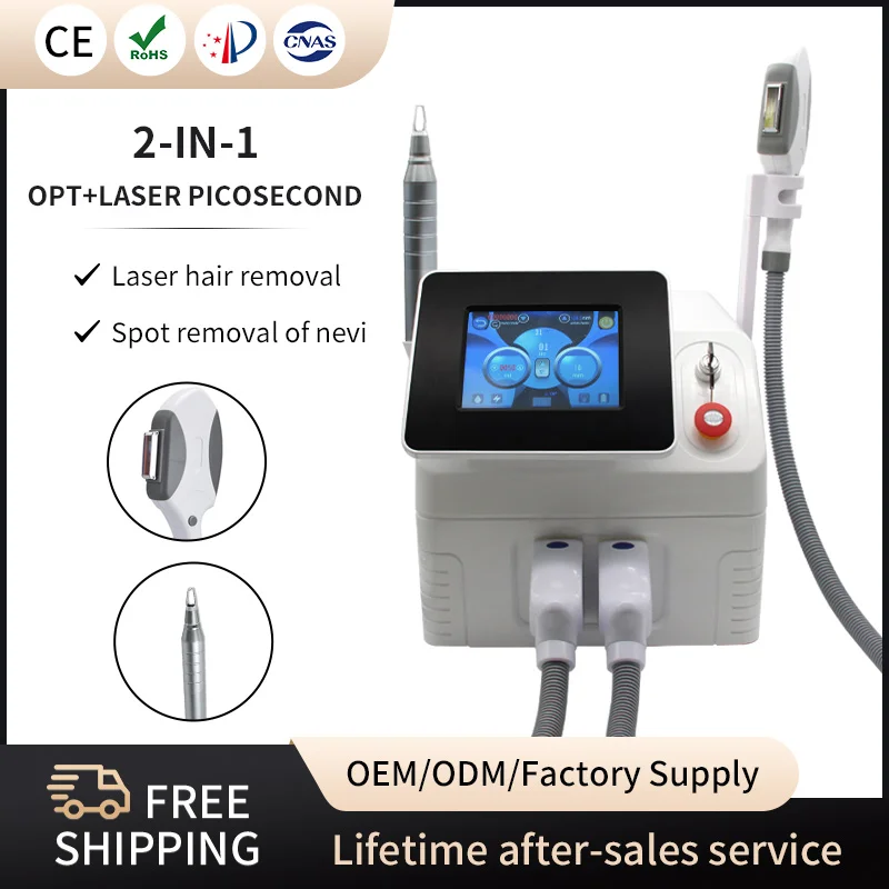 

Professional 2in1 OPT Picosecond Multifunctional Beauty Equipment ND Yag Laser Tattoo Removal Beauty Machine Laser hair removal