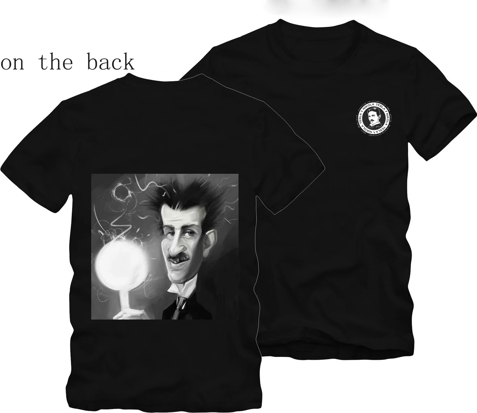 Vintage Nikola-Tesla T Shirst for Men Summer Classic O-neck Printed T-shirt Top Portrait Camisa Women Clothing Street Fashion