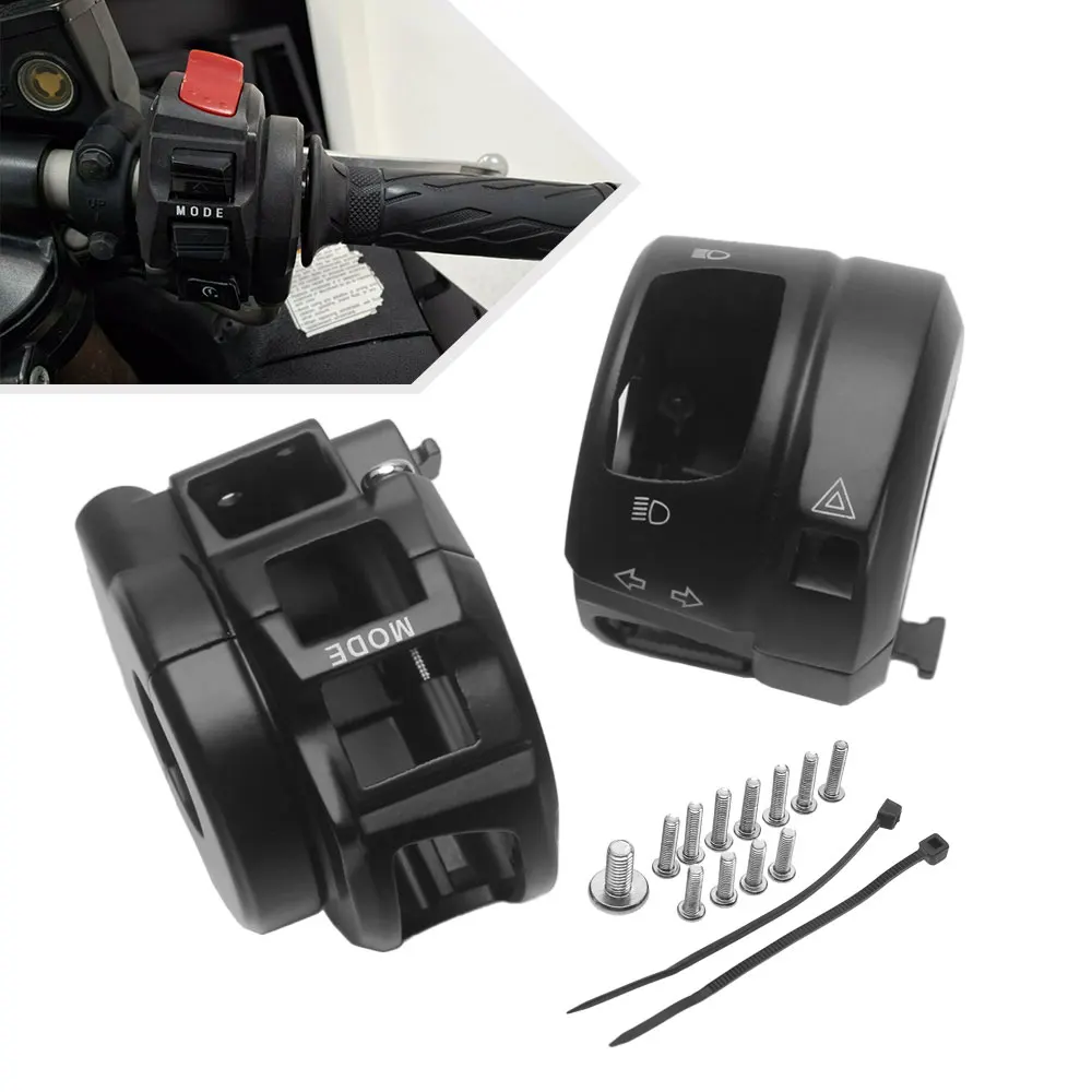 Motorcycle Black Handlebar Control Switch Housings Cover Kit Aluminum For Suzuki GSX 1300R Hayabusa 2008-12 GSXR 2007-2011