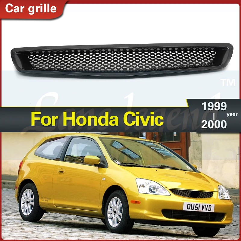 

Car Front Hood Mesh Bumper Racing Grille for Honda for Honda Civic EK CX DX EX HX LX Type R 1999-2000 Racing Grills