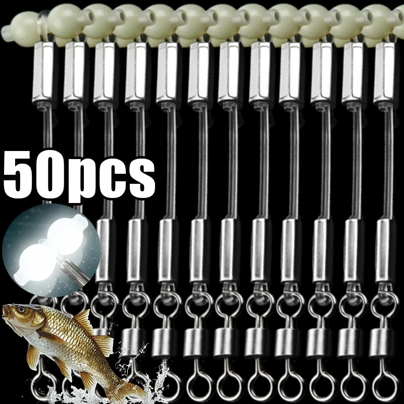 Luminous Rustproof Swivels Gear Accessory Anti Winding Fishing Balance Rig Split Wire Leader for Saltwater Sea Boat Fishing