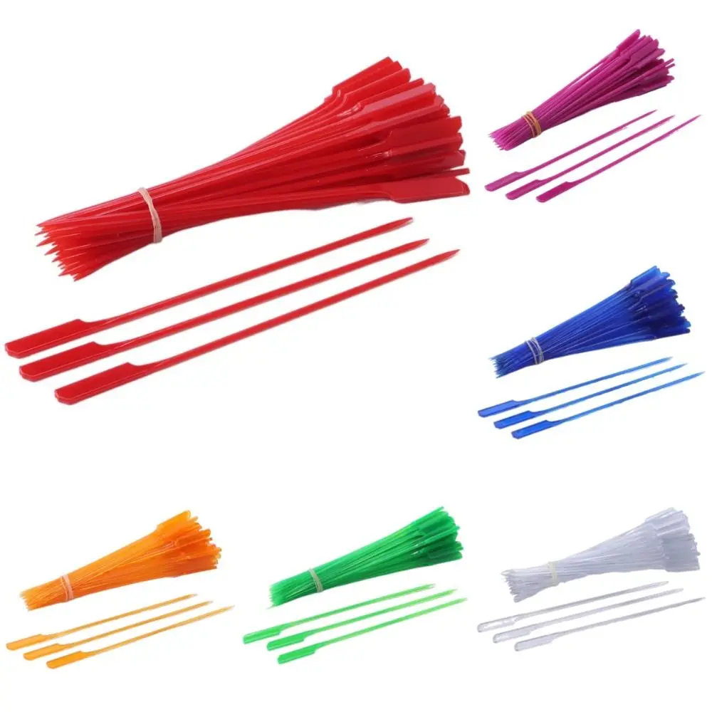 

100Pcs 18cm Plastic Stick Universal Reusable BBQ Skewer Easy To Clean Multifunctional Air Fryer Skewers Commercial