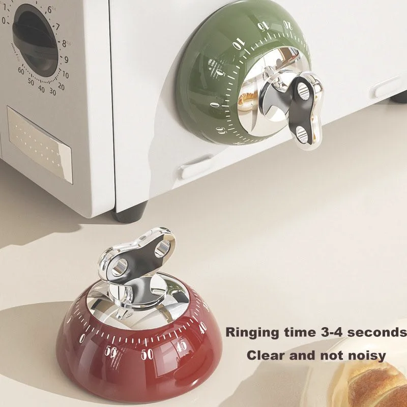 Magnetic Mechanical Kitchen Timer Baking Countdown Clock Home Cooking Time Management Alarm