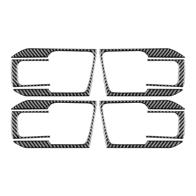 

ABXN-Carbon Fiber Car Inner Door Handle Cover Trim Sticker For Dodge Ram 1500 2013-2018 Interior Accessories