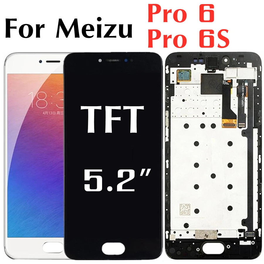 For Meizu Pro 6 Pro6 M570M M570C M570Q LCD Display Touch Panel Screen With Frame Digitizer Replacement For Meizu pro 6S LCD