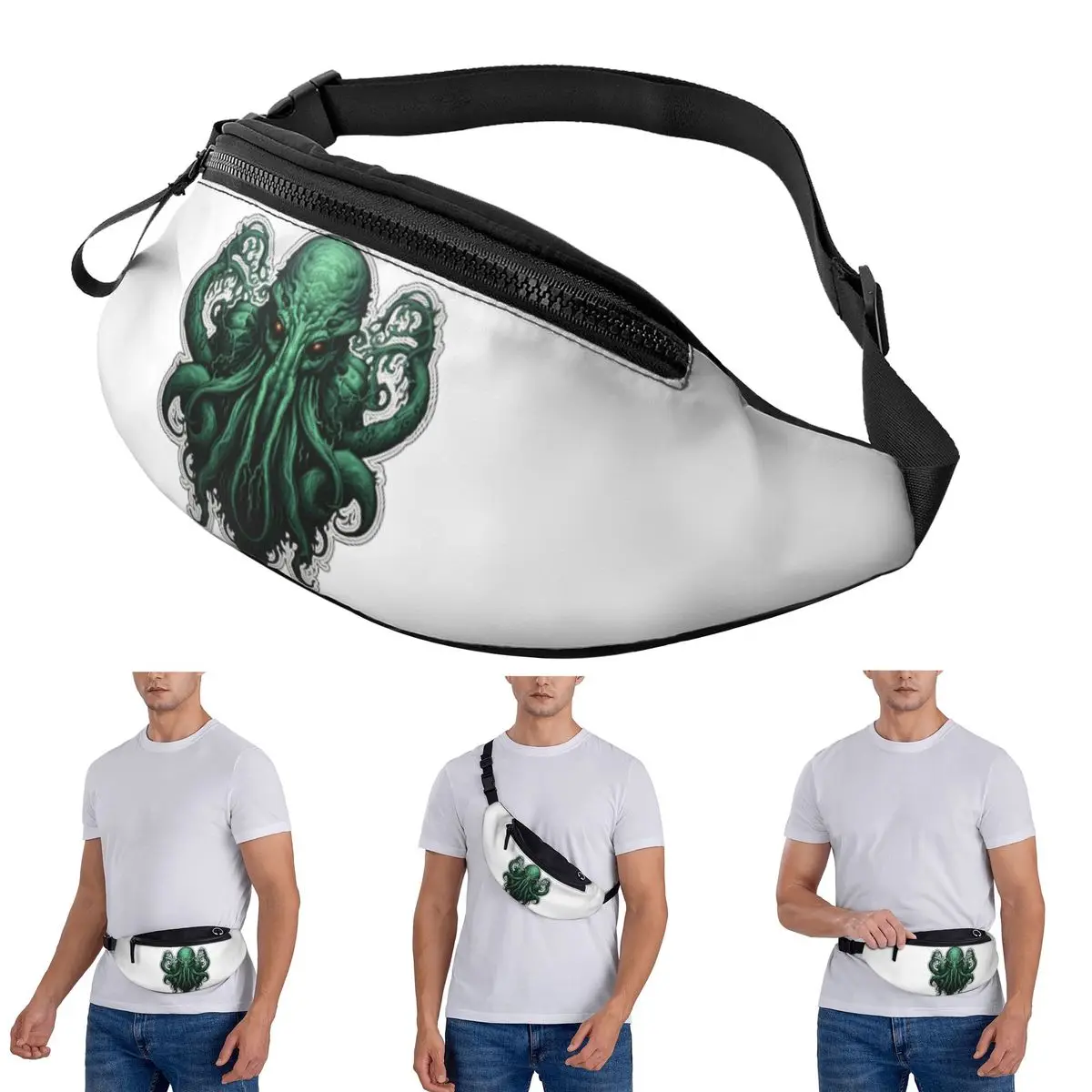 Riñonera cruzada Cool H.P. Lovecraft The Call Of Cthulhu hombres mujeres Fanny Pack viaje correr dinero teléfono bolsa