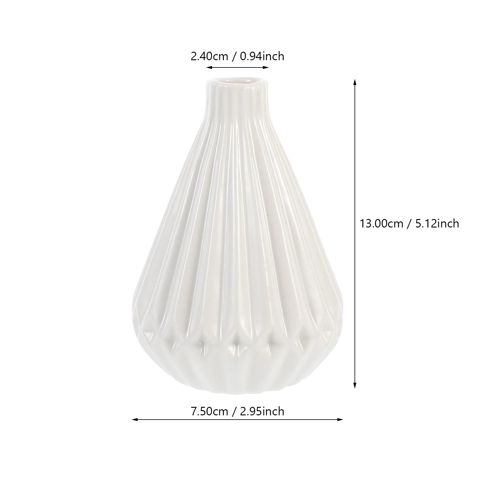 Ceramic Vase Creative Exquisite Flower Holder Desktop Decor Tabletop Adornment for Home Office Living Room Decoration