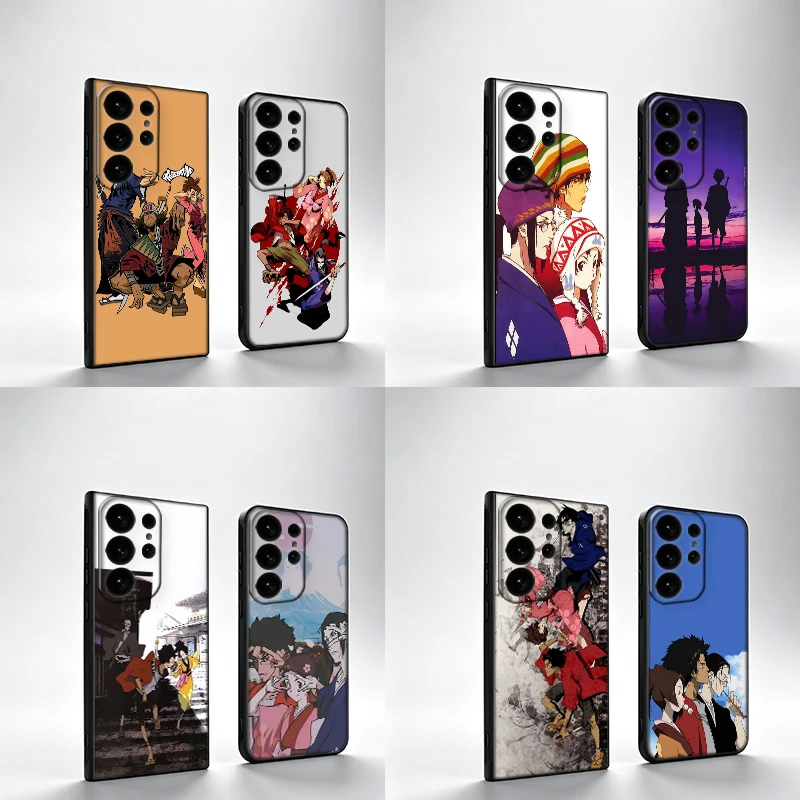 Anime S-Samurai C-Champloo Phone Case For Samsung S25Edge S26FE Galaxy S22 S25 S24 S26 Ultra S21 S23 S20 Plus Cover Black Shell