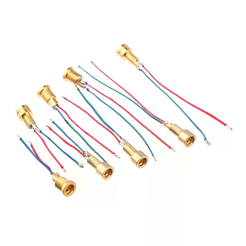 Universal Pin Socket Female Socket With Soldering Wire Mmcx Pure Copper Gold Plated Built-in Hreaded Nut Holder