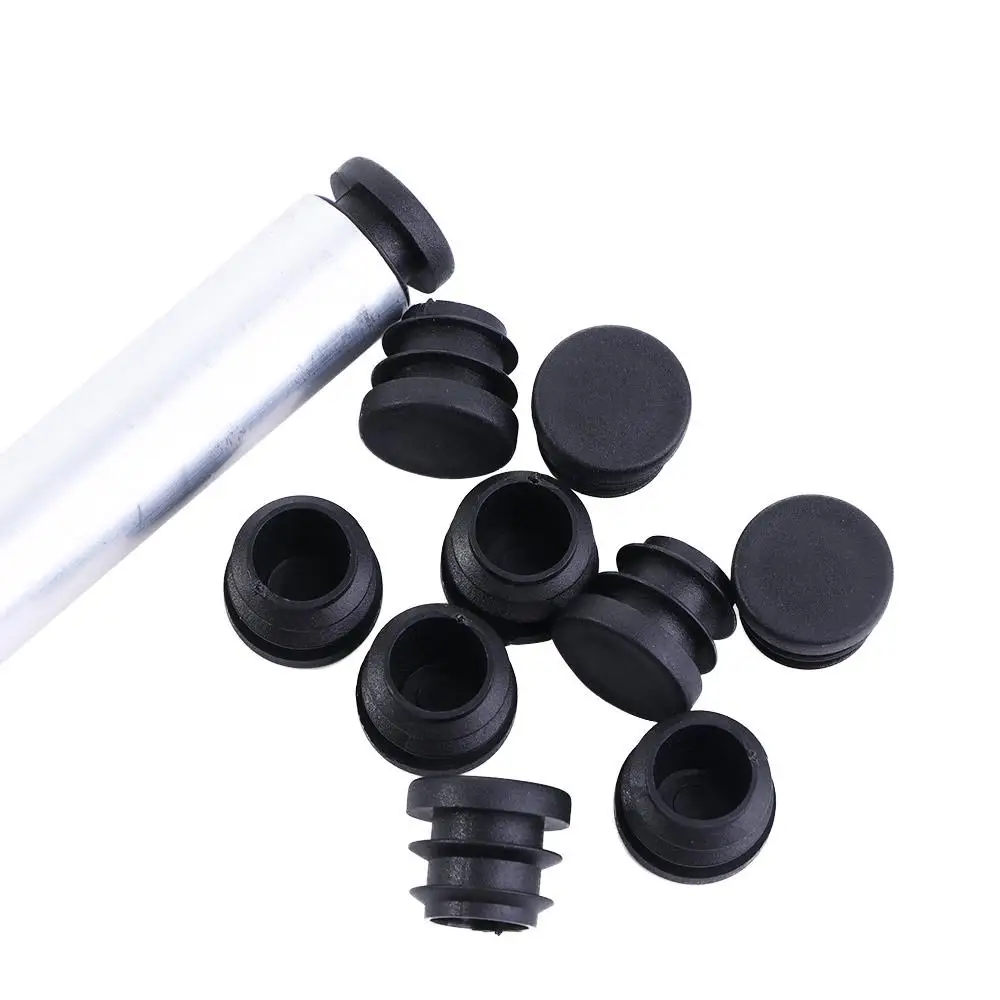 10Pcs Round Bump Pipe Blanking End Cap Chair Tube Insert Plug Furniture Leg Plug Hole Cover Floor Protector