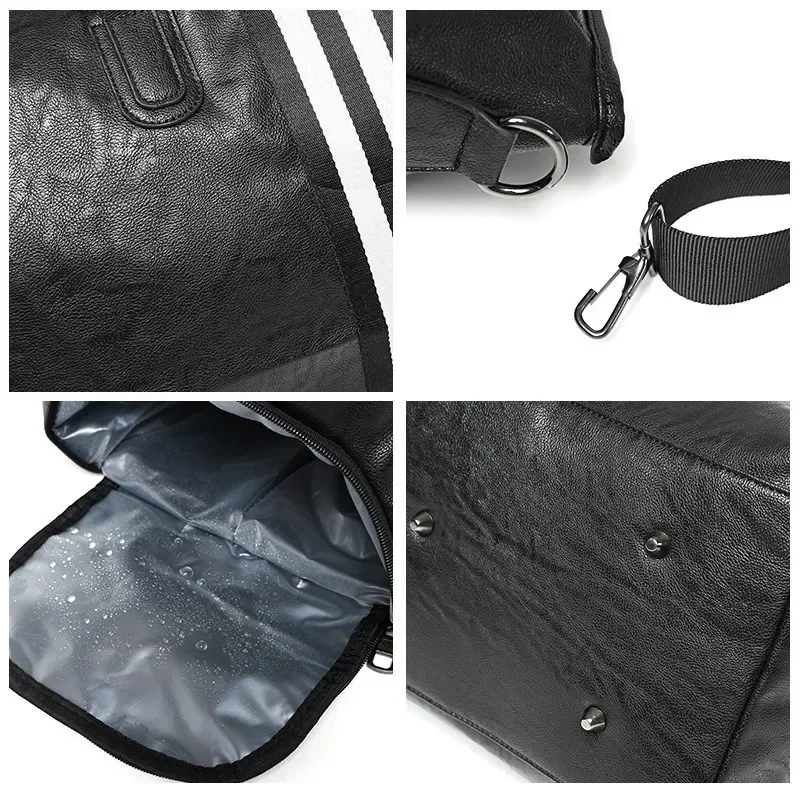 Luksusowa męska torebka, modna torba podróżna dla mężczyzn, torba crossbody z przegrodą na mokre i suche rzeczy, torba z górnym uchwytem, duża pojemność, torba na bagaż.