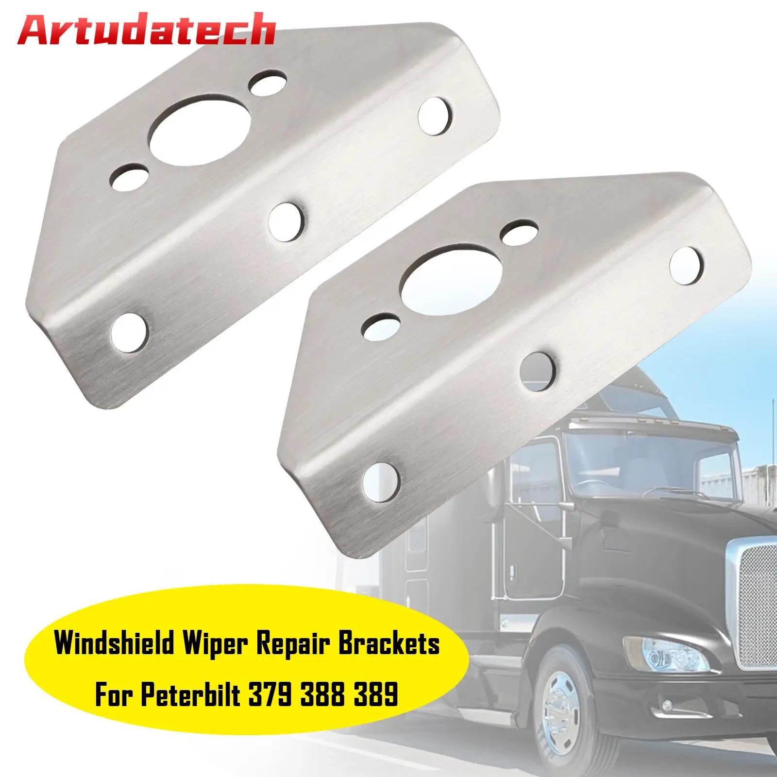 

Artudatech 2 шт. ремонтные кронштейны для стеклоочистителей из нержавеющей стали для Peterbilt 379 388 389 автомобильные аксессуары