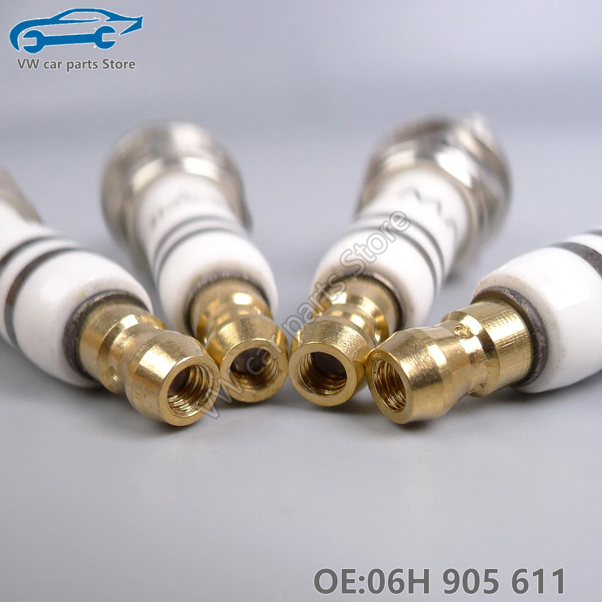 4PCS Ignition System Spark Plugs 06H905611 for VW Golf Jetta Passat Tiguan Eos AUDI A4 A5 A6 Q3 Q5 TT R8 Skoda Seat Leon