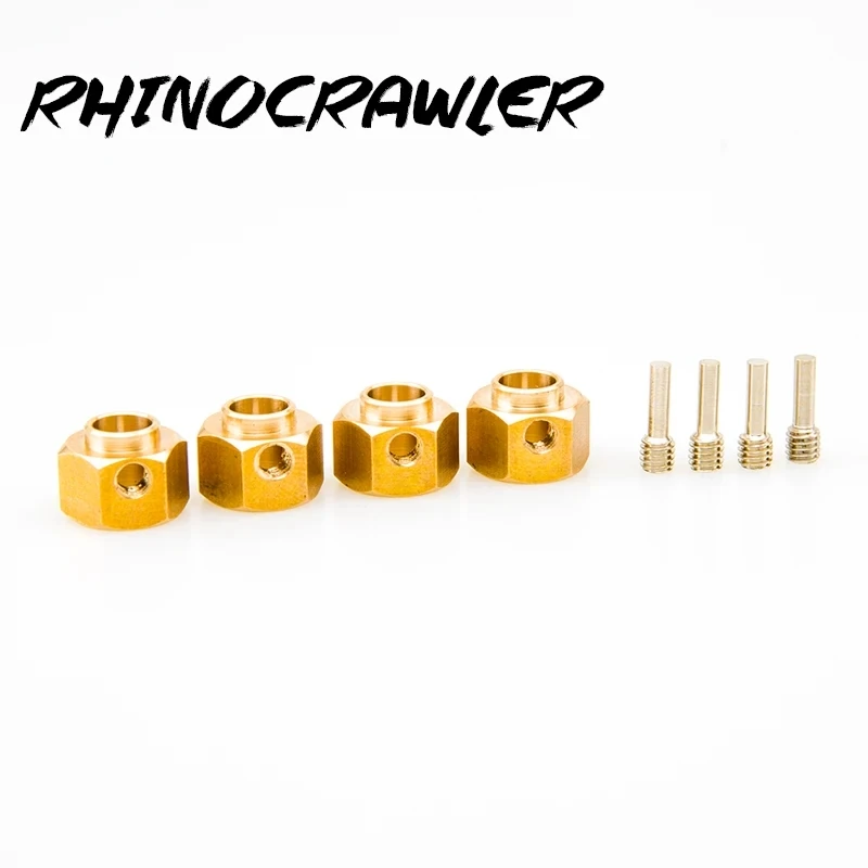 

4Pcs 12mm Hex Brass Wheel Hub Combiner 8mm Thick For Trx4 1/10 Axial Capra 1.9 UTB AXI03004 RC Crawler Car Parts