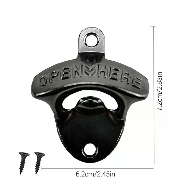 Vintage Wall Mounted Wine Beer Bottle Opener Tool Keyring Bar Drinking Kitchen