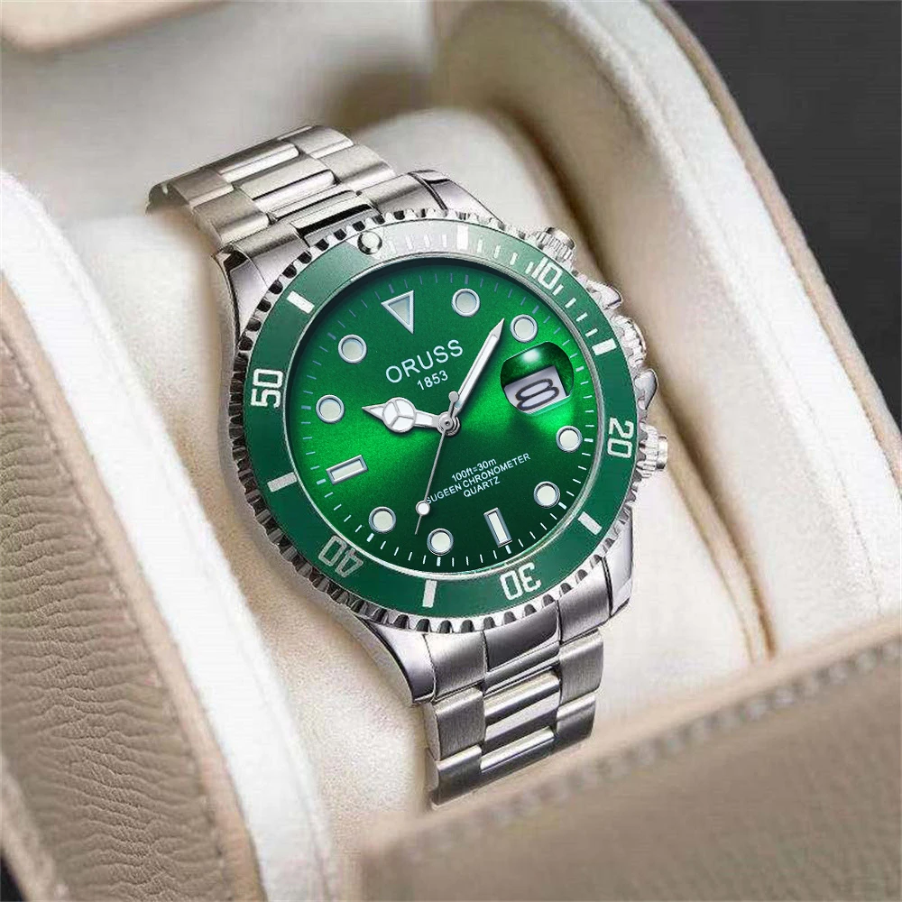 Reloj de hombre con personalidad de alta calidad a la moda, reloj informal para hombres de negocios, duradero, bonito, con correa de acero, para estudiantes