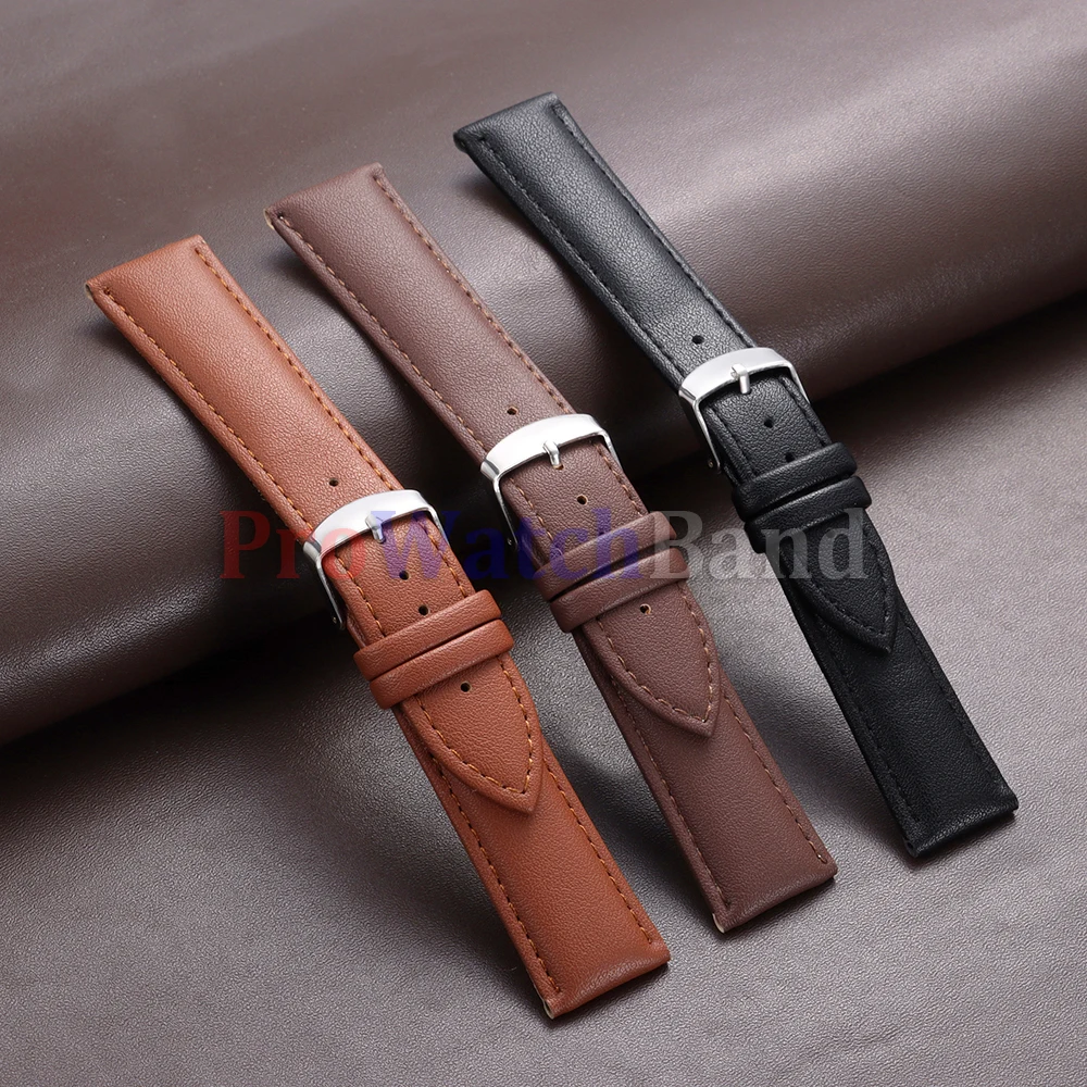 14/16/18/20/22/24mm PU Leather Watch Band Universal Men Women Bracelets Handmade Retro Strap Soft Sport Belt for Seiko for Omega