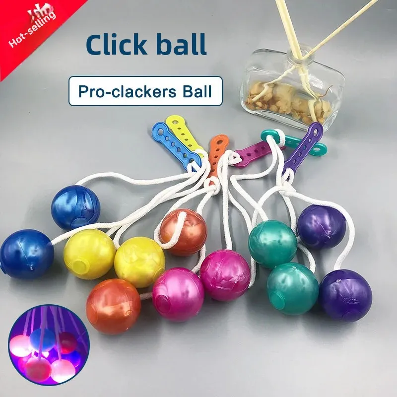 New Lato Lato Glowing Ball Pro-Clackers Ball With Light Manufacturer Bulk Wholesale Bounce Balls Fun Playtime In China