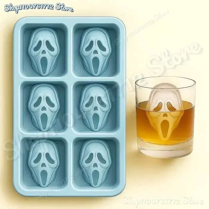 

Chilling Scream Mold,Creepy Ice for Horror Lovers,Creates Spooky Sculpted Ice Cubes, Silicone Tray for Horror Halloween