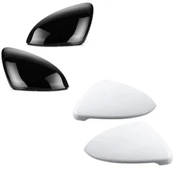 1 Pair Car Side Mirror Cover For VW Golf 7 MK7 MK7.5 Touran L Rear View Mirror Housing Caps Automobiles Parts Accessories Trim