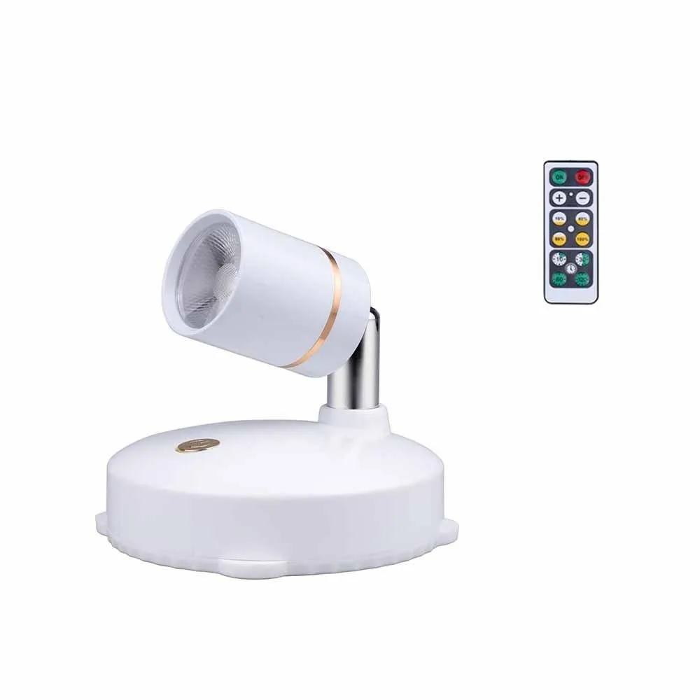 

Remote Control Wireless Spotlights USB Recharged Adjustable angle Cabinet Spotlights Rotatable Dimmable LED Spot Lights Indoor