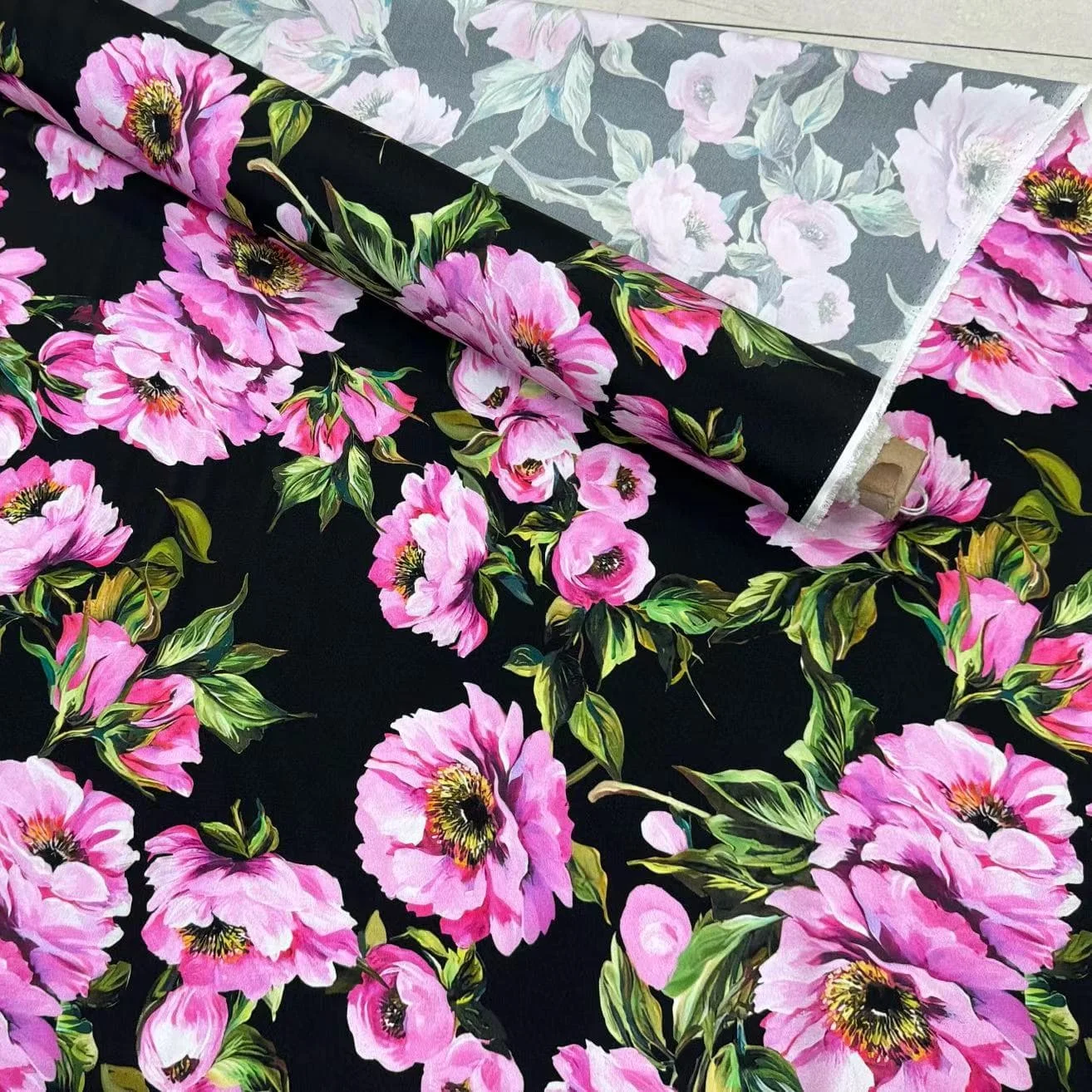 30 Momme Stretch Silk Heavy Crepe Fabric Inkjet Printing Summer Silk Cheongsam Dress Printed Fabric