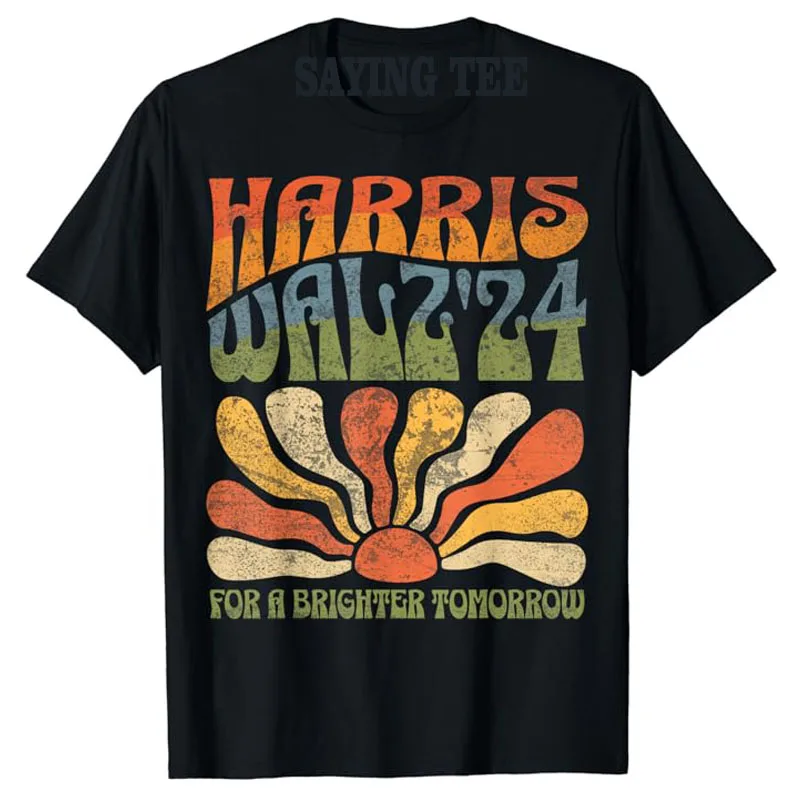 

Harris Waltz 2024 Election Campaign Tee Kamala Harris Tim Waltz 2024 T-Shirt Humor Funny Letters Printed Saying Top Novelty Gift