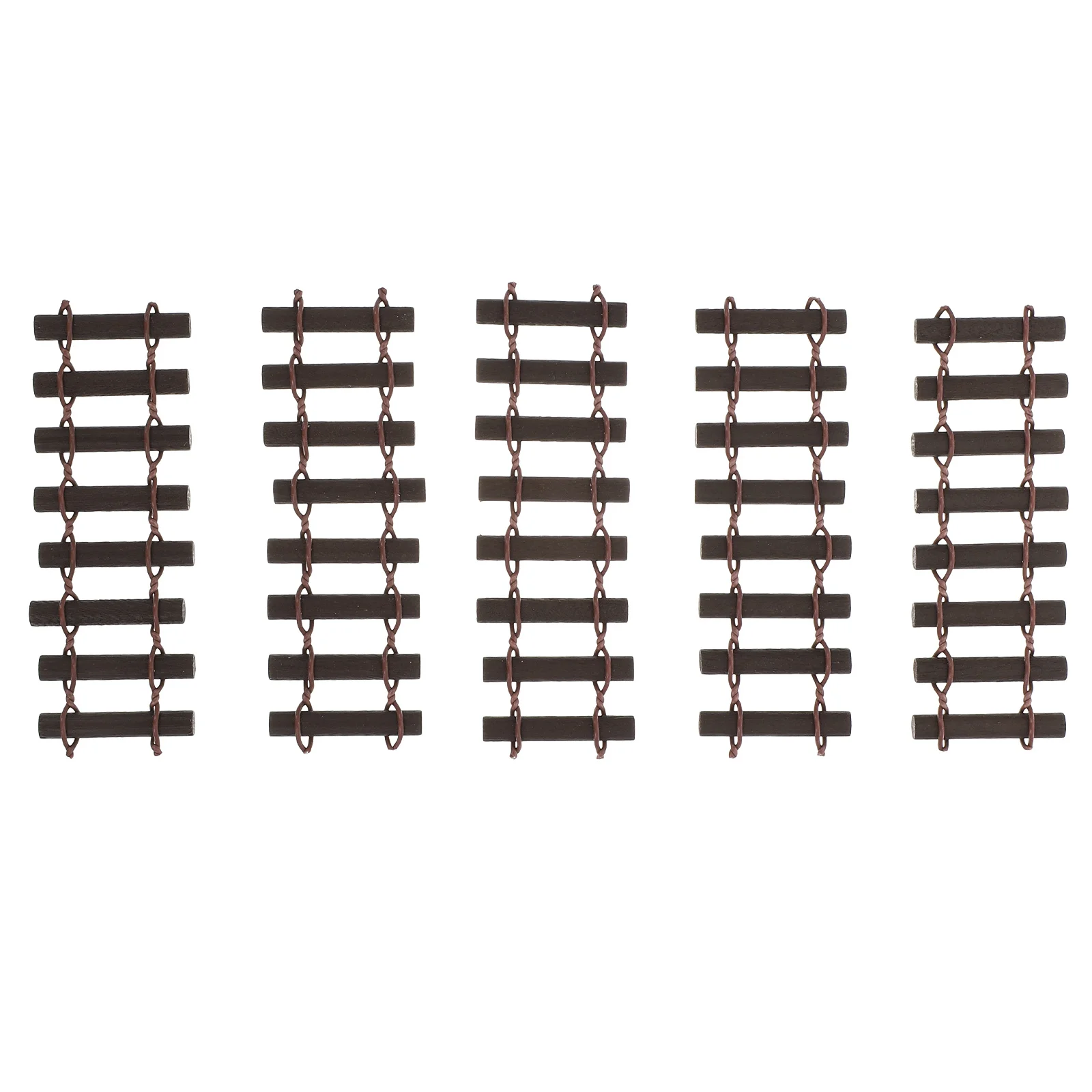 

5pcs Mini Fence Photo Props Durable Wooden Adornments Lovely Desktop Tabletop Decorations Home Office Cafe nament Windchimes