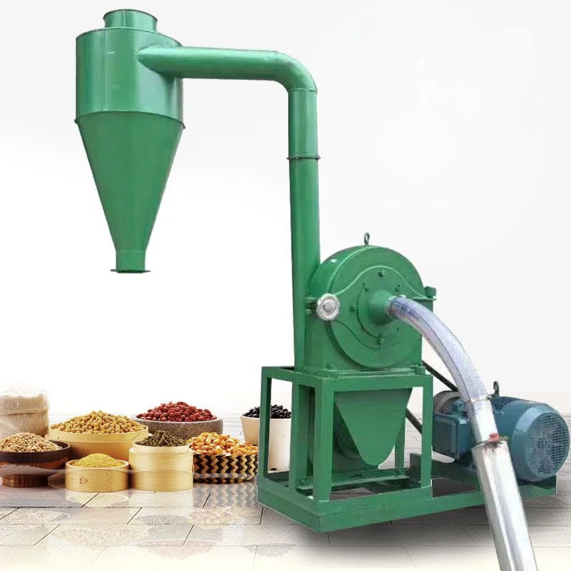 Self-priming dust-free pulverizer/grain product making machines/corn wheat crusher flour mill