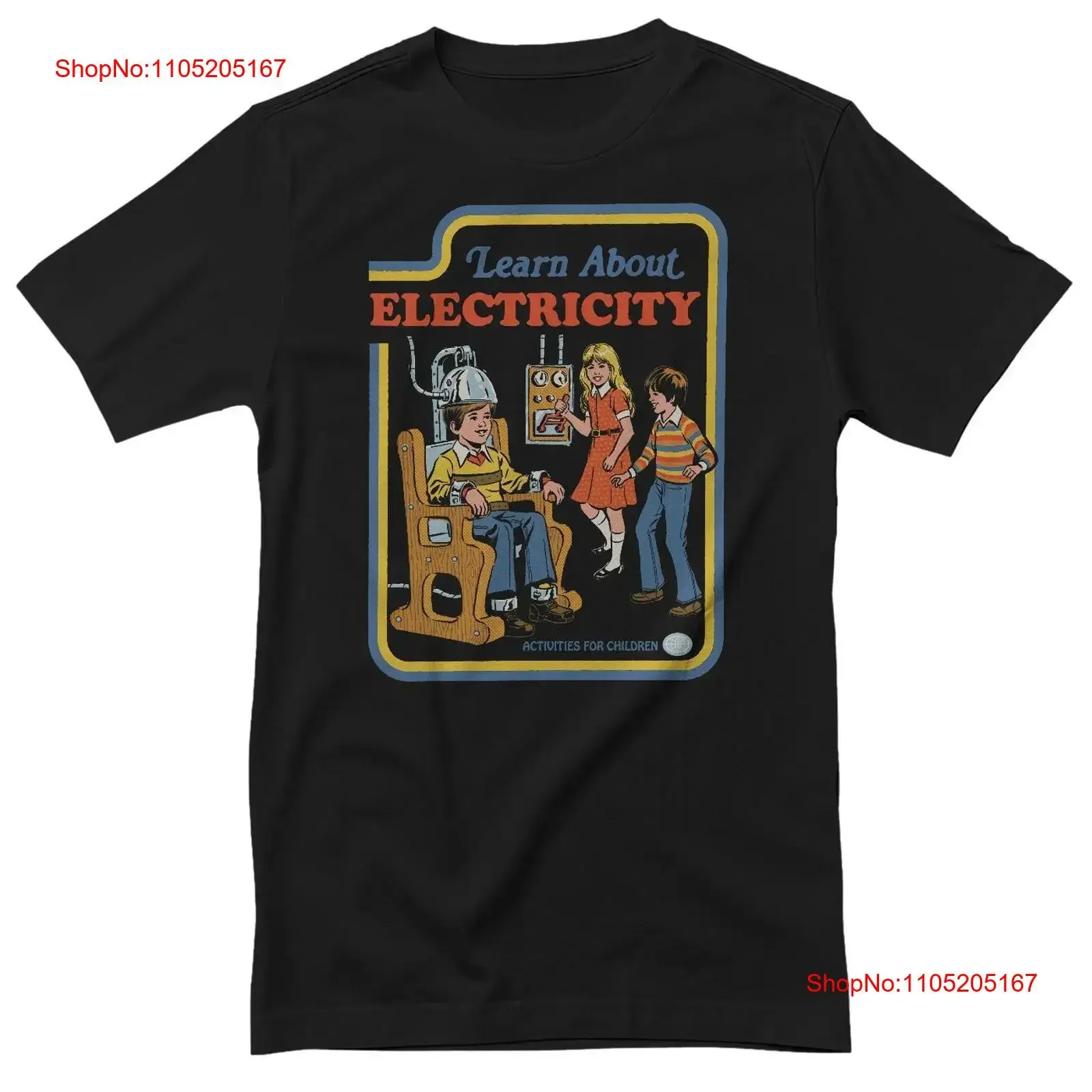 Officially Licensed Steven Rhodes Learn About Electricity Mens T Shirt vintage Washed streetwear Stretched Unisex graphic
