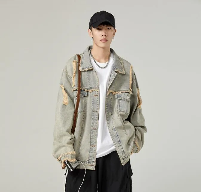 Spring Autumn Denim Jacket Men 2023 New Casual Teenagers Baseball Uniform casual Student Handsome Jacket Top Boys Coat