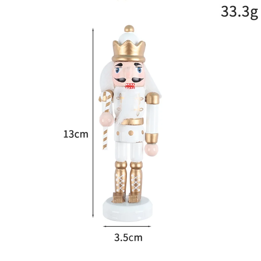 Christmas Celebration Gold And Silver Christmas Decorations Wooden Figures Charming Design Child-Friendly For Tree