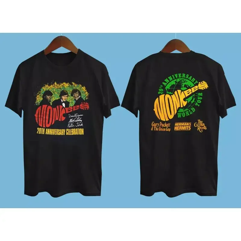 The Monkees 20Th Anniversary Tour Black All Size T Shirt