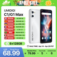 [In Stock] UMIDIGI C1&G1 Max Smartphone, Unisoc T610 Octa-Core, 6GB+128GB, 50MP Camera, 5150mAh Battery, Dual SIM Cellphone