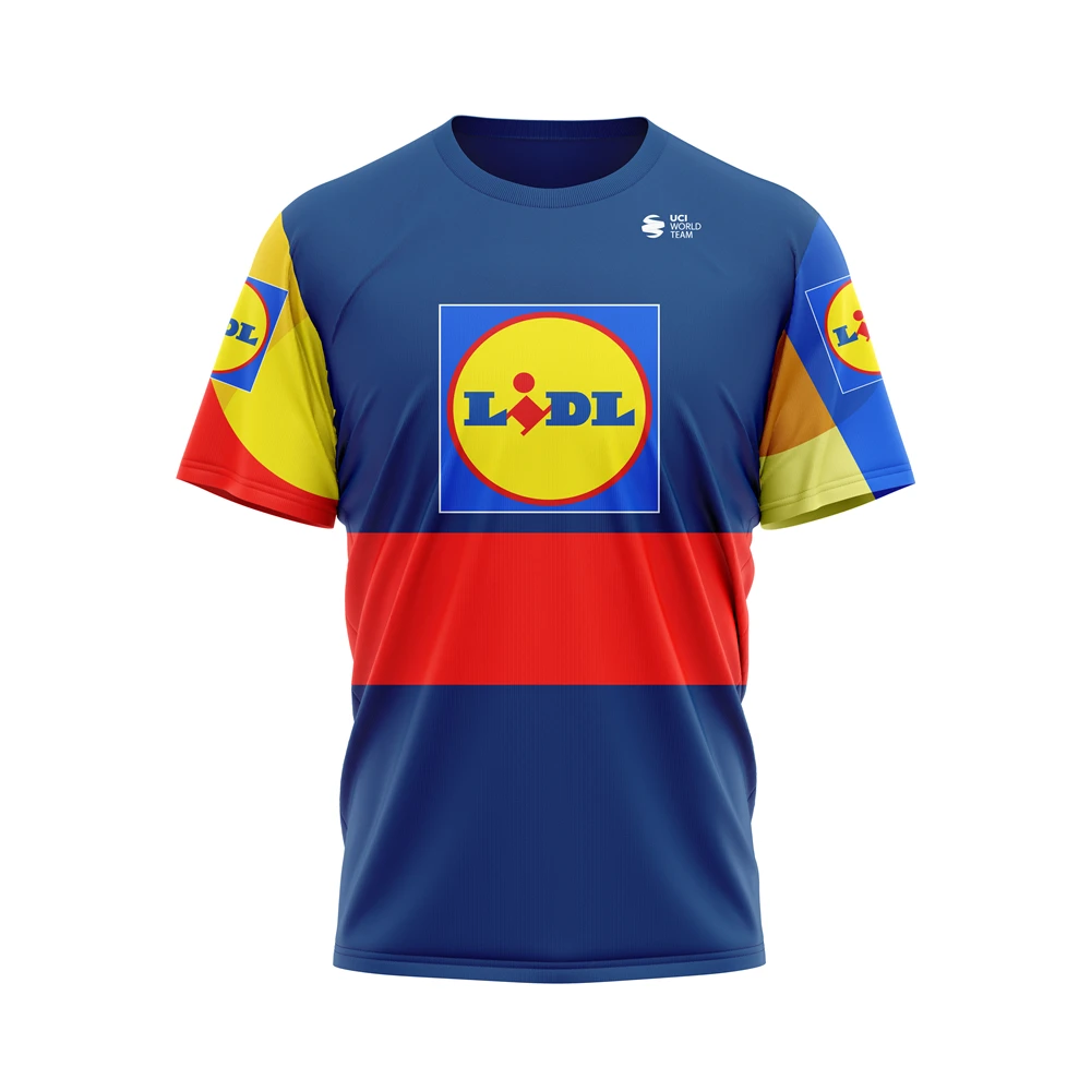 Lidl 2024 Cycling Jersey T-Shirt Outdoor Sport Competitie Kleding Poloshirt Heren Nieuwe Zomer Vrouwen Korte Mouw Kinderen 3d