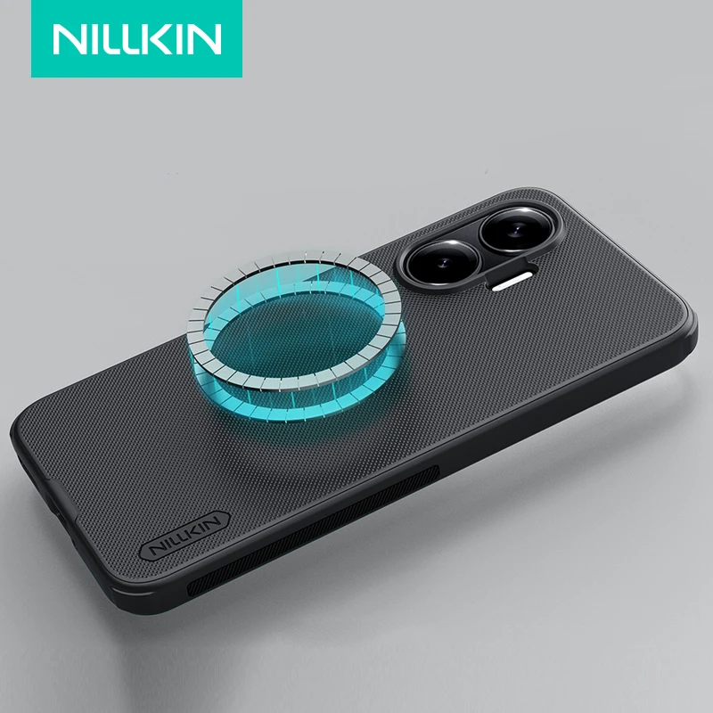 

NILLKIN Case For Xiaomi POCO F7 Super Frosted Shield Pro Magnetic Hard PC +Soft TPU Edges Anti-Scratch Matte Back Cover