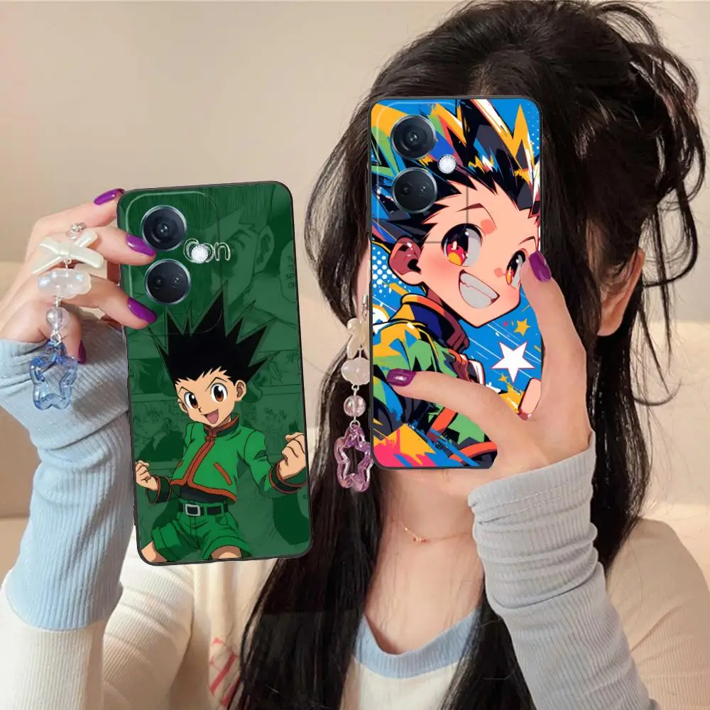 هنتر غون قضية الهاتف الخليوي المحمول ل ممن لهم رينو 14 13 12 11 10 9 8 7 6 5 F T Pro 5G غطاء الطباعة الملونة فاخرة جميلة #3