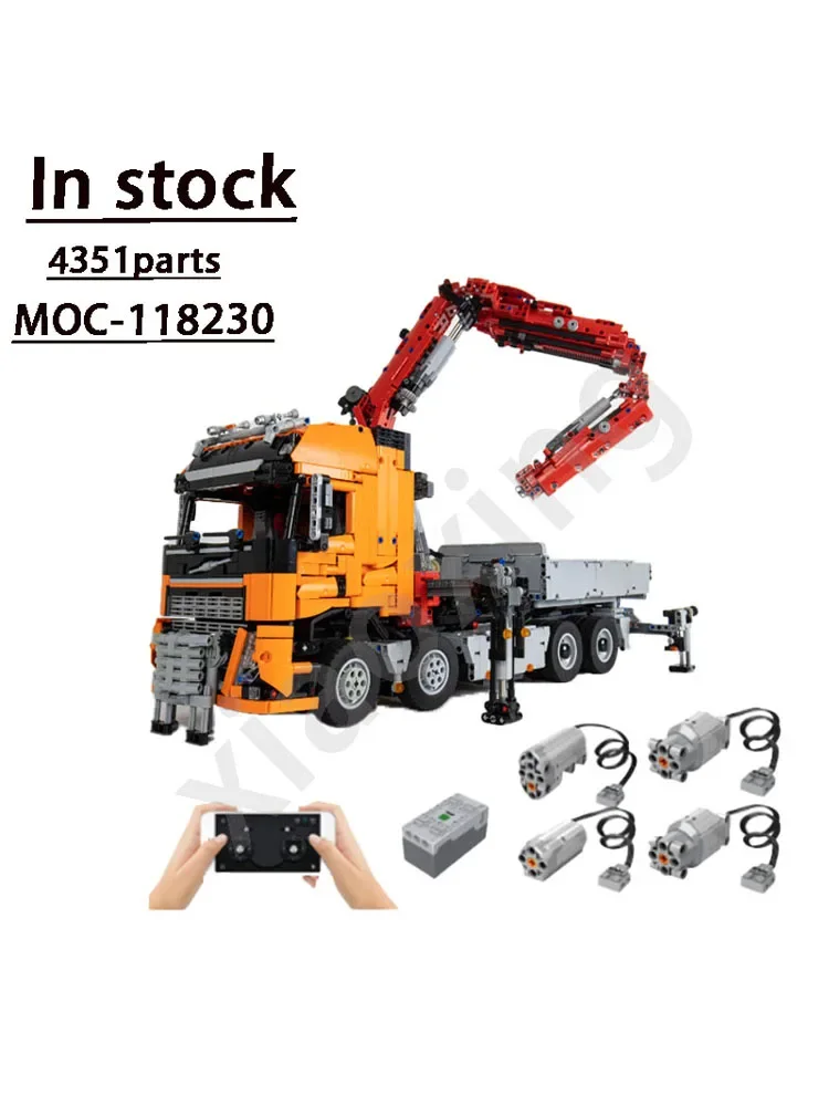 City Building Main Transporter MOC-118230 Electric Crane •4351 Parts Building Block Model Splicing Adult Kids Birthday Gift Toys