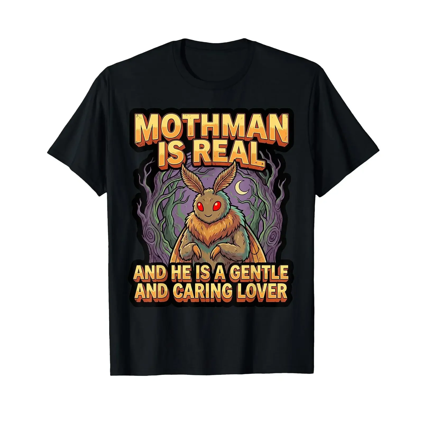 Gentle and Caring Cryptozoology Folklore Cryptid Mothman T Shirt vintage Washed homme graphic designer clothes fashion Slightly
