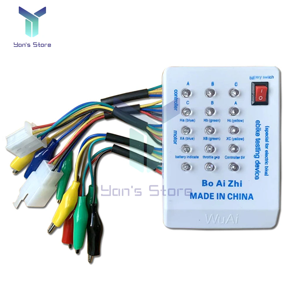 Dispositivo de reparación electromóvil, Detector de mantenimiento de Scooter, Motor sin escobillas, controlador Hall, 24V/36V/48V/60V/72V, 1 piezas