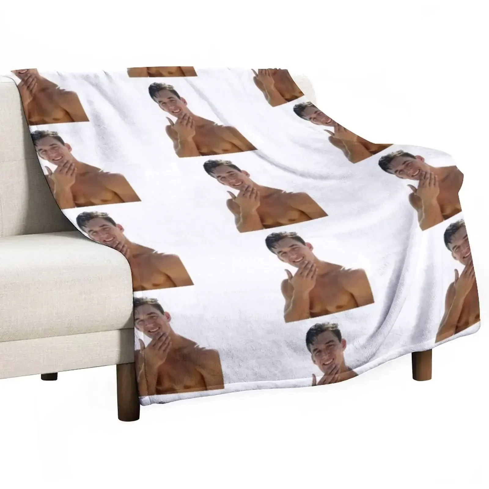 Tyler C. Shirtless Throw Blanket Hairy Flannel Blankets