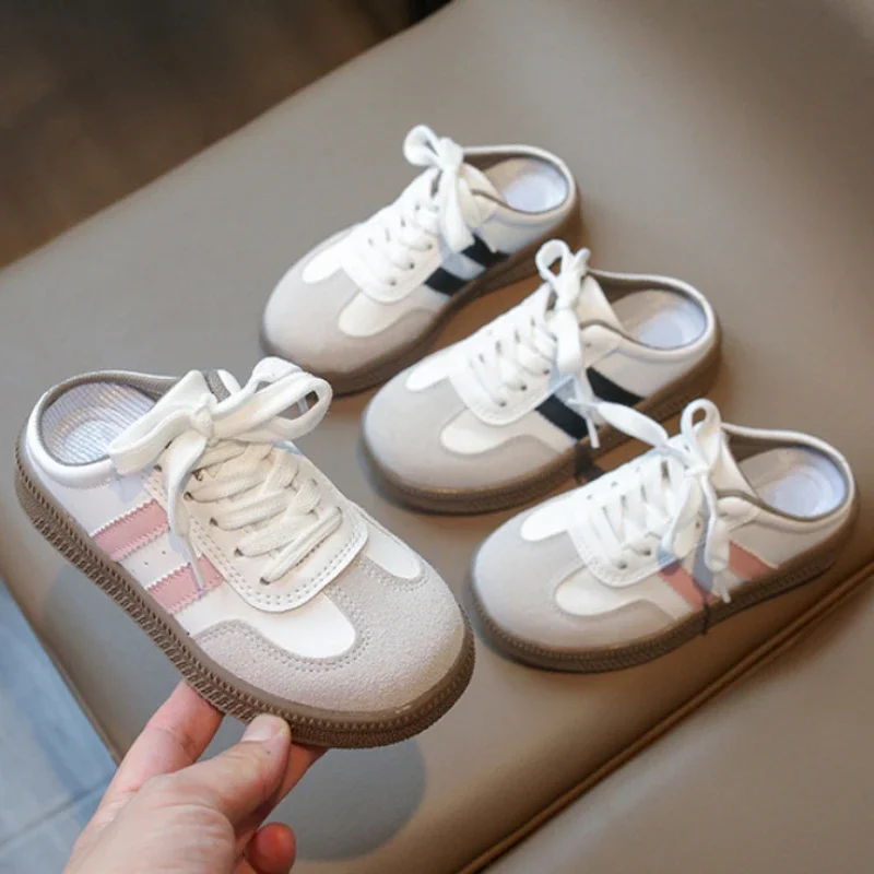 

Новинка лета 2023 года, детская повседневная обувь для девочек, модная нескользящая универсальная шикарная модная обувь в корейском стиле с мягкой подошвой