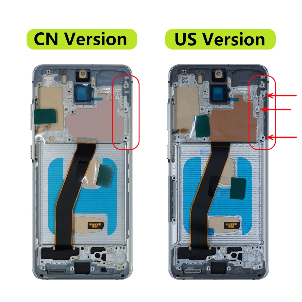 TFT S20 G981F Screen For Samsung Galaxy S20 LCD Display G980 SM-G980F/DS Touch Panel Digitizer Assembly Replacement with Frame