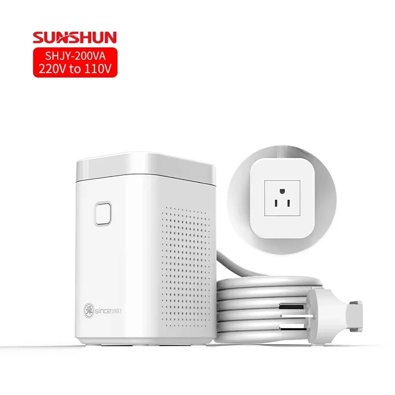 

200W Mini Portable Single Phase Power Transformer 220V to 110V Step Down 50Hz Toroidal Coil Copper Winding Made China