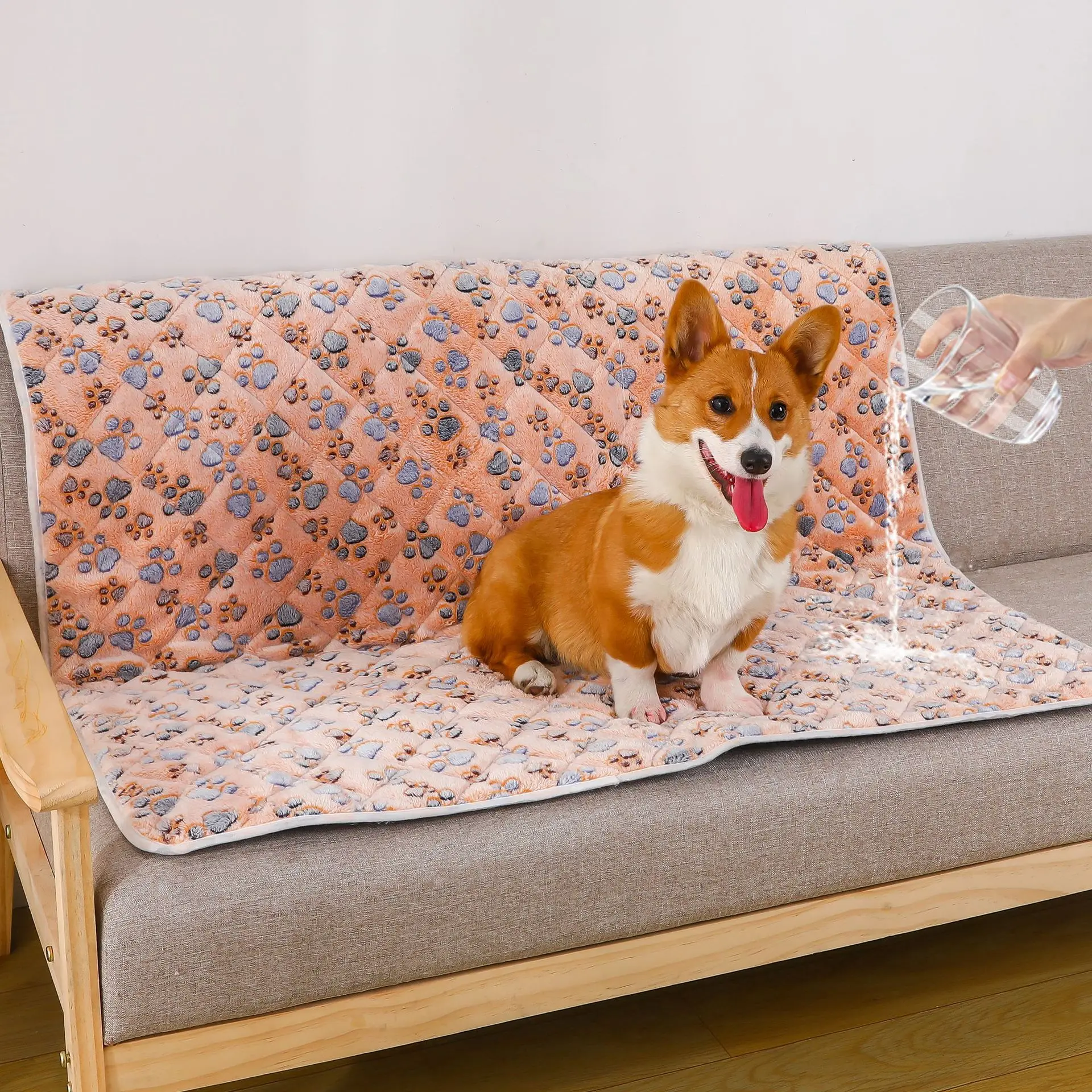 

Pet Urine Pad Waterproof and Non-slip Dog Pad Easy To Dry Reusable Cat Pad, Fluffy Cloth, Machine Washable Pet Pad