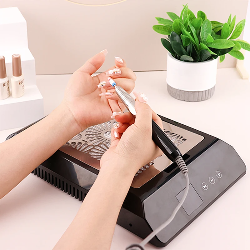 Powerful Nail Art GRS certified recycled Dust Vacuum Cleaner Suction Collector 85W Nail be auty Salon Extractor Aspirator