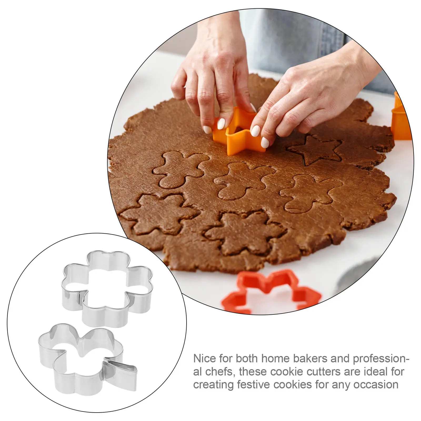 

4Pcs Shamrock Cookie Cutters St Patrick Day Baking Mold Reusable Stainless Steel Holiday Biscuit Mold DIY Baking Tool